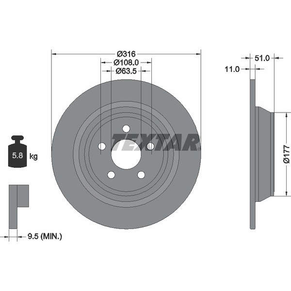 TEXTAR PC BRAKE DISCS image