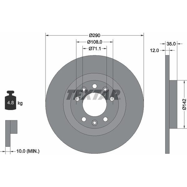 TEXTAR PC BRAKE DISCS image