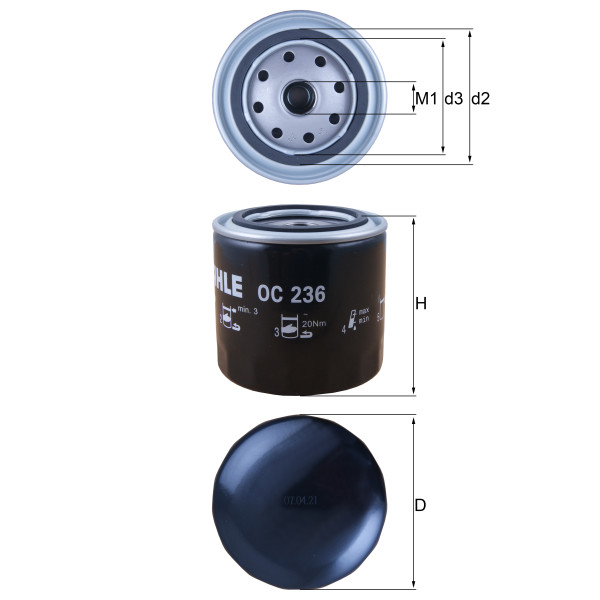 OIL FILTER - SPIN ON image