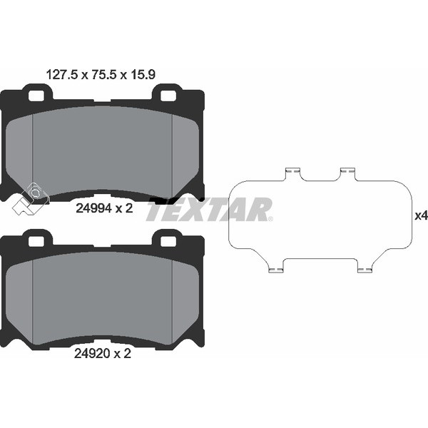 TEXTAR PC BRAKE PADS image