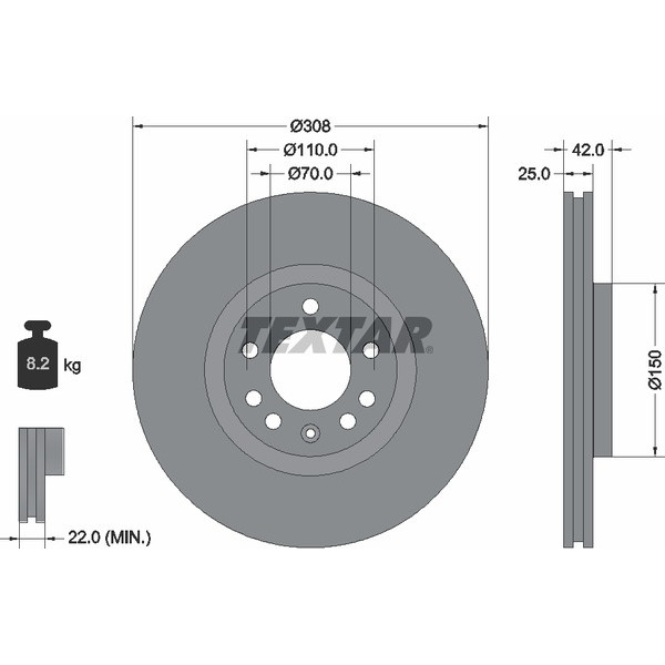 TEXTAR PC BRAKE DISCS image
