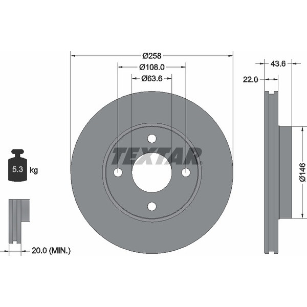 TEXTAR PC BRAKE DISCS image