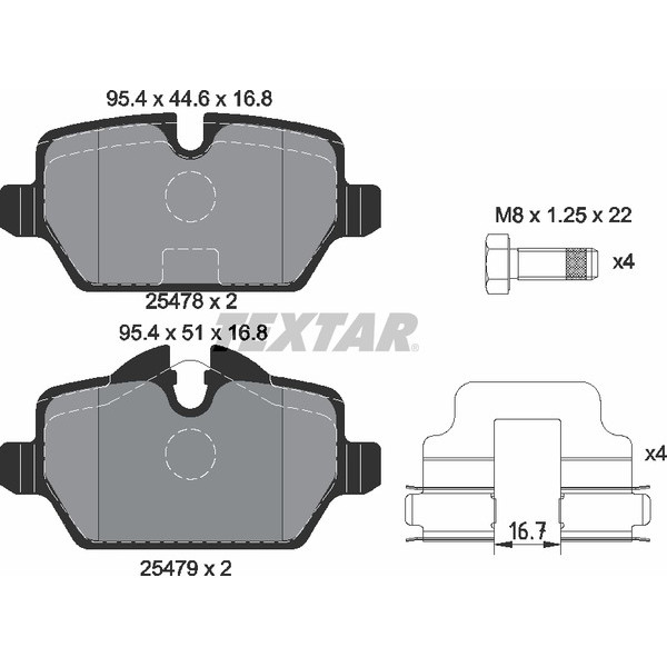 TEXTAR PC BRAKE PADS image