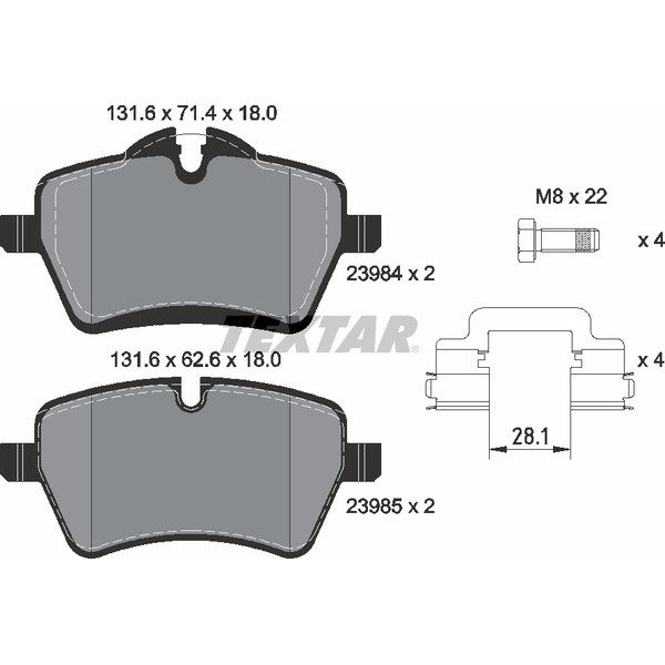 TEXTAR PC BRAKE PADS image