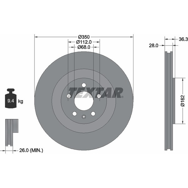 TEXTAR PC BRAKE DISCS image