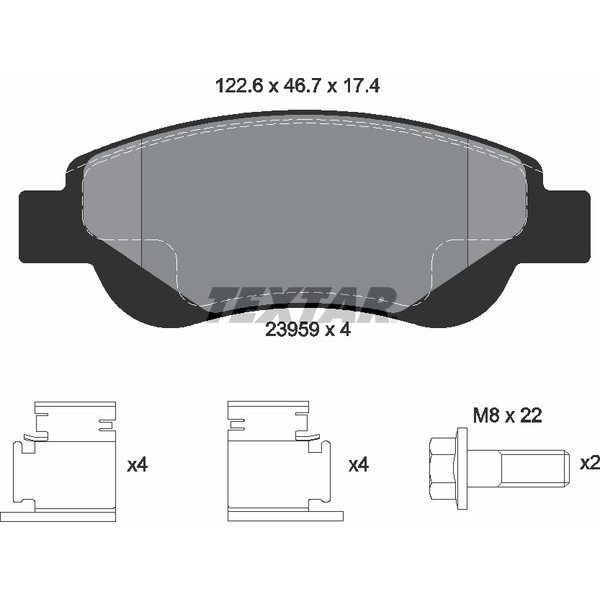 TEXTAR PC BRAKE PADS image