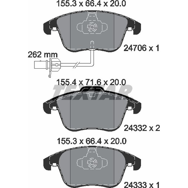 TEXTAR PC BRAKE PADS image