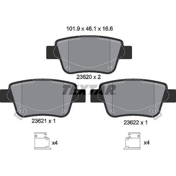 TEXTAR PC BRAKE PADS image