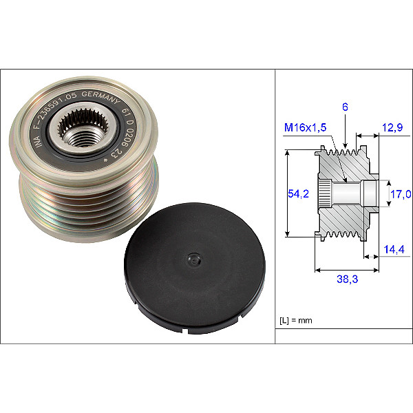 OVER RUNNING ALTERNATOR PULLEY image