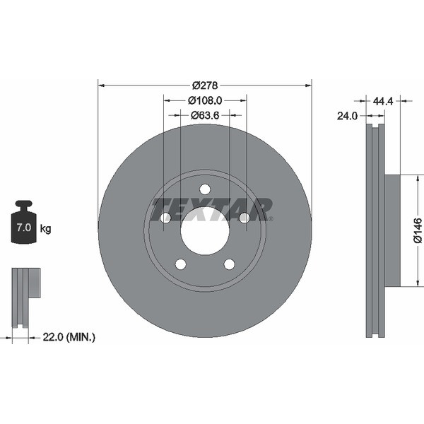 TEXTAR PC BRAKE DISCS image