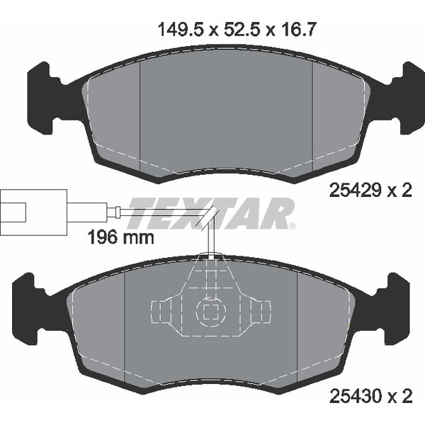 TEXTAR PC BRAKE PADS image