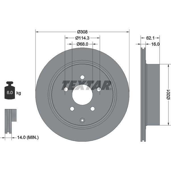 TEXTAR PC BRAKE DISCS image