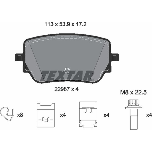 TEXTAR PC BRAKE PADS image
