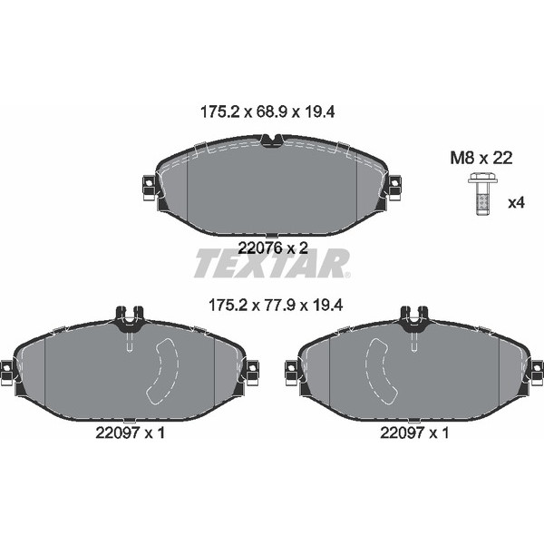TEXTAR PC BRAKE PADS image