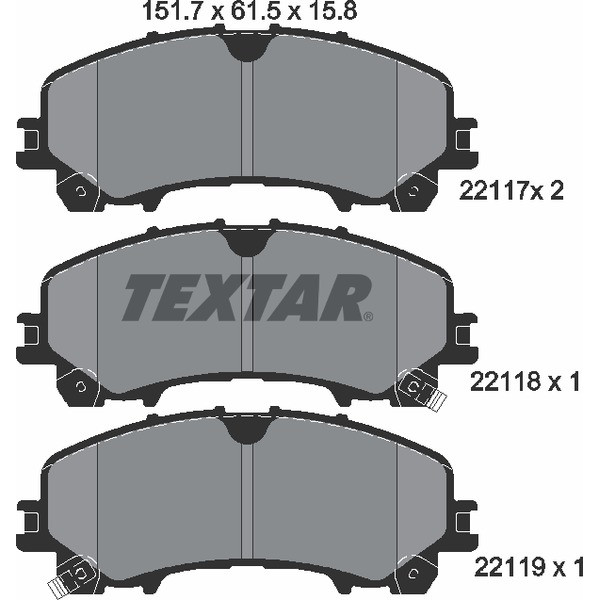 TEXTAR PC BRAKE PADS image