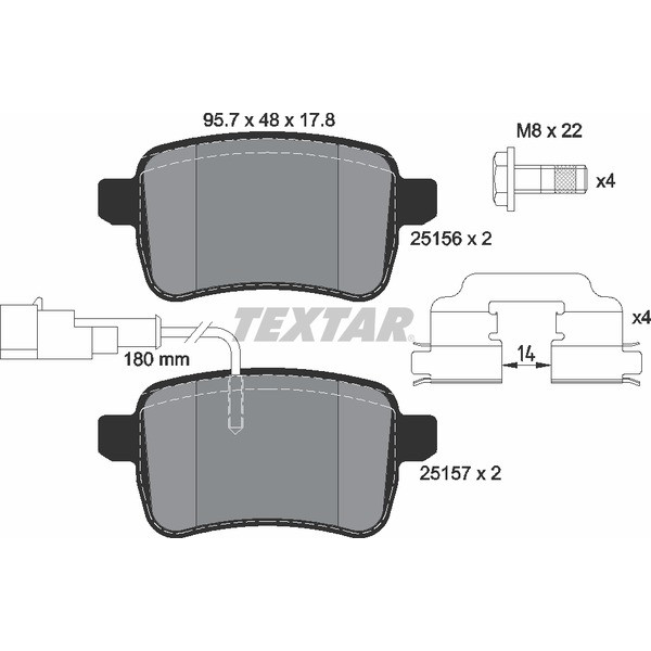 TEXTAR PC BRAKE PADS image