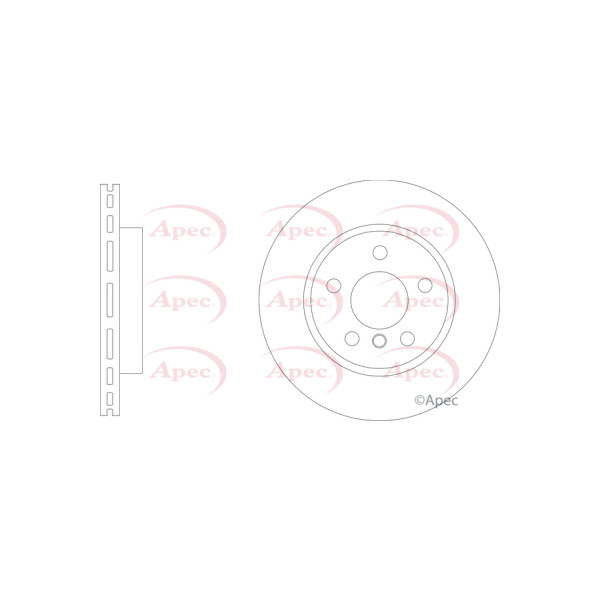 APEC BRAKE DISC (FRONT) (SINGLE) image
