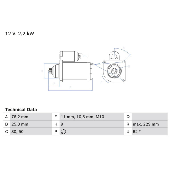REMAN STARTER MOTOR 2405 image