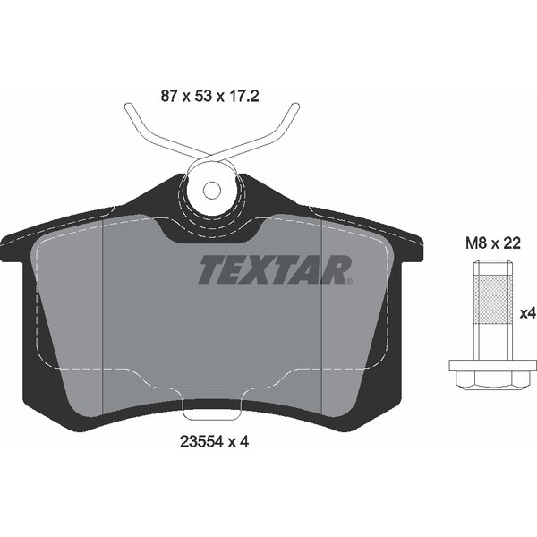 TEXTAR PC BRAKE PADS image