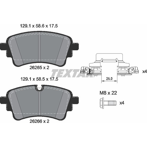 TEXTAR PC BRAKE PADS image