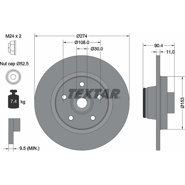TEXTAR DISCS WITH BEARING image
