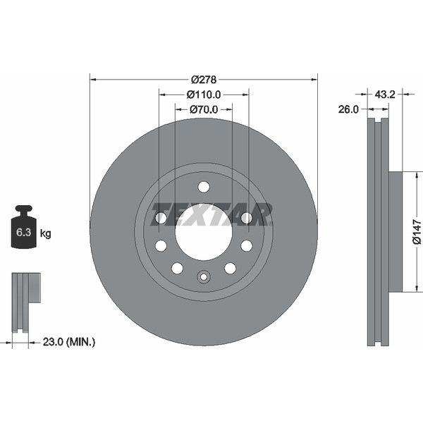 TEXTAR PC BRAKE DISCS image