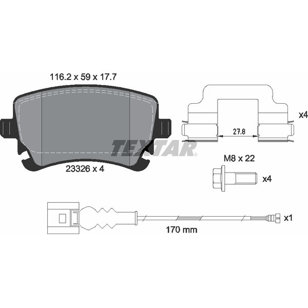 TEXTAR PC BRAKE PADS image