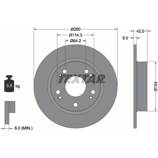 TEXTAR PC BRAKE DISCS image