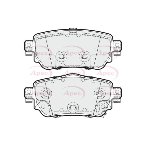 APEC BRAKE PADS (REAR) (R90) image