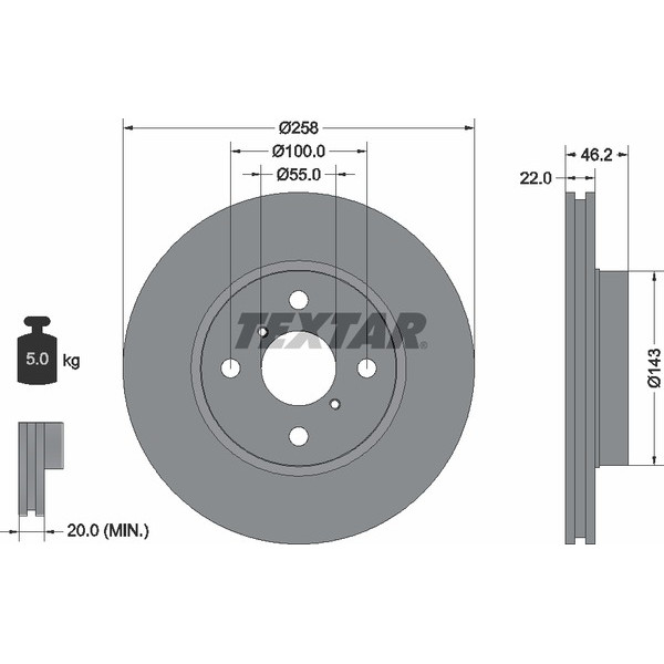 TEXTAR PC BRAKE DISCS image