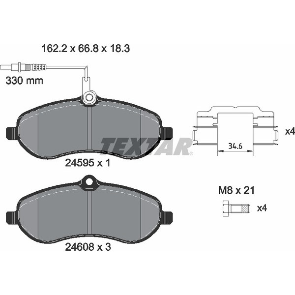 TEXTAR LCV BRAKE PADS image