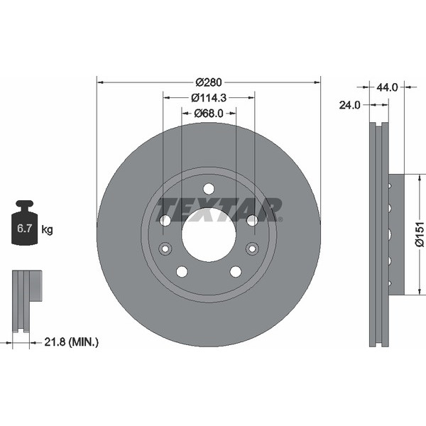 TEXTAR PC BRAKE DISCS image