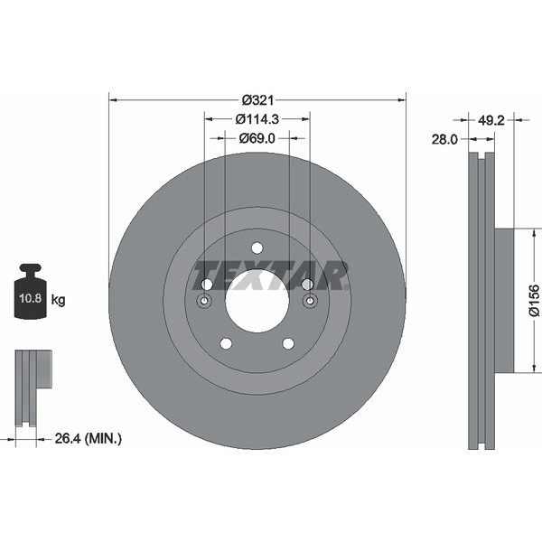 TEXTAR PC BRAKE DISCS image