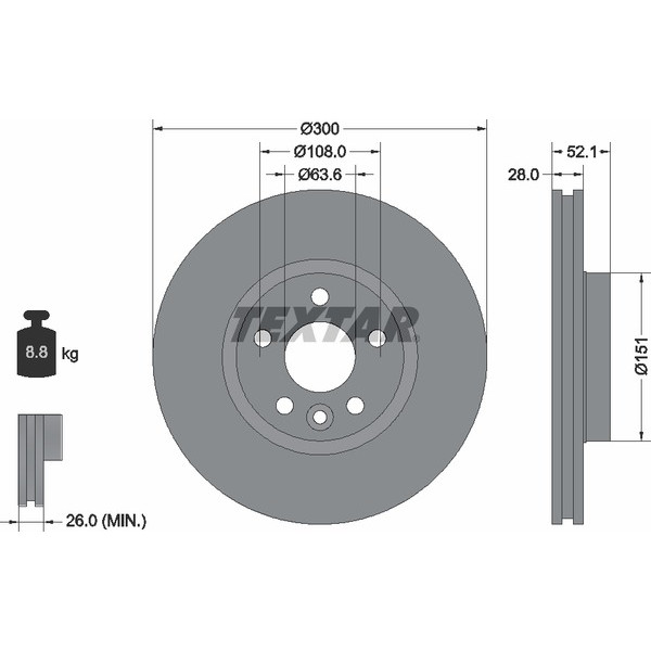 TEXTAR PC BRAKE DISCS image