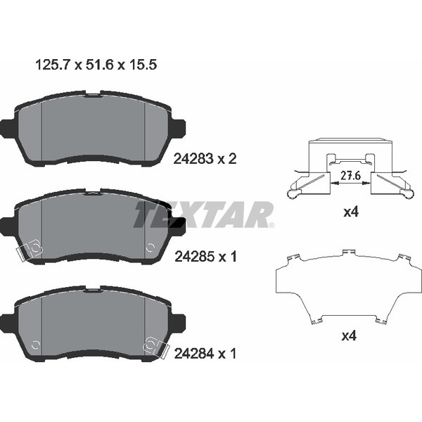 TEXTAR PC BRAKE PADS image