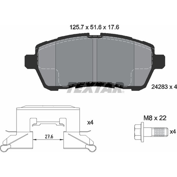 TEXTAR PC BRAKE PADS image