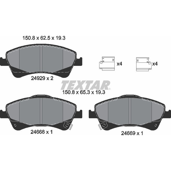 TEXTAR PC BRAKE PADS image