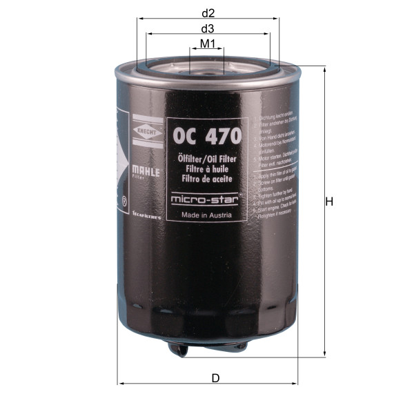 OIL FILTER - SPIN ON image