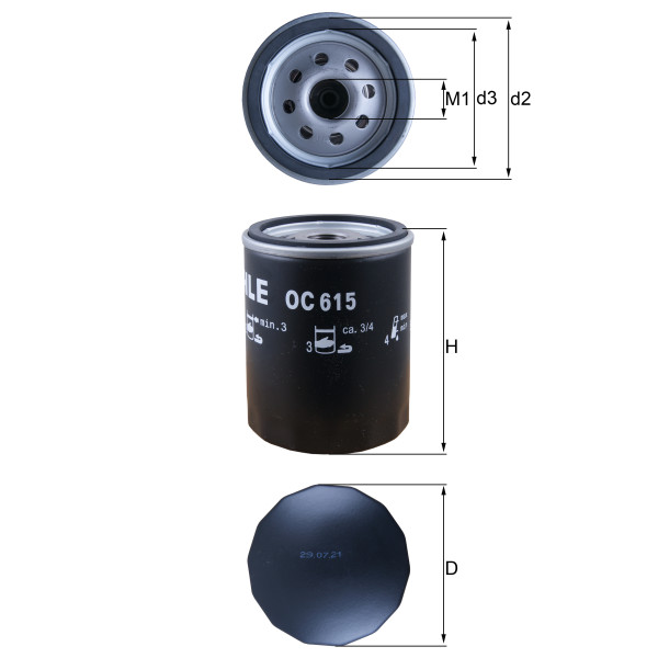 OIL FILTER - SPIN ON image