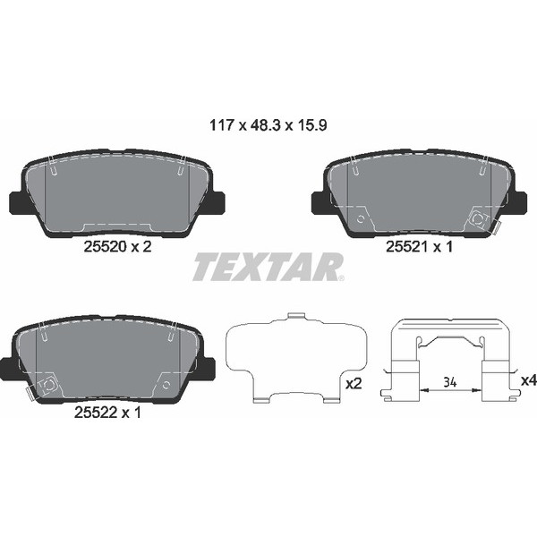 TEXTAR PC BRAKE PADS image