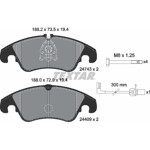 TEXTAR PC BRAKE PADS image
