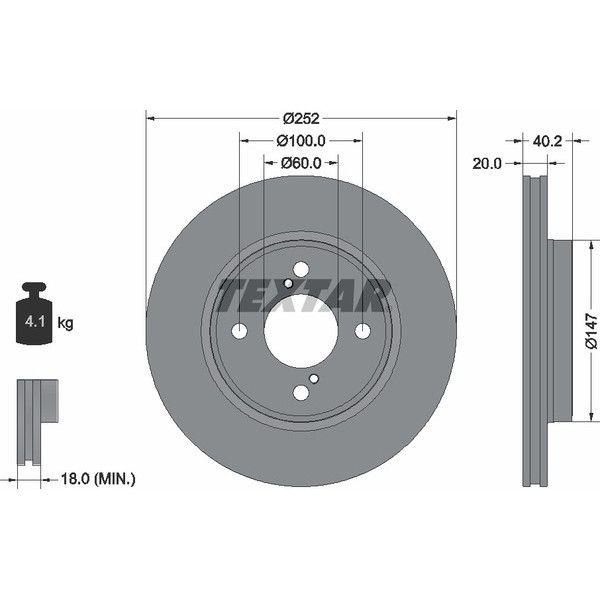 TEXTAR PC BRAKE DISCS image