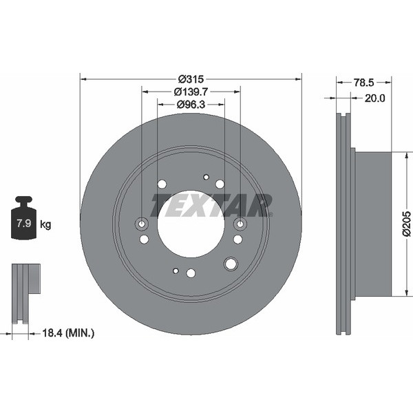 TEXTAR PC BRAKE DISCS image