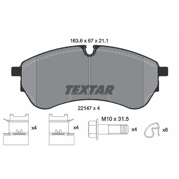 TEXTAR LCV BRAKE PADS image