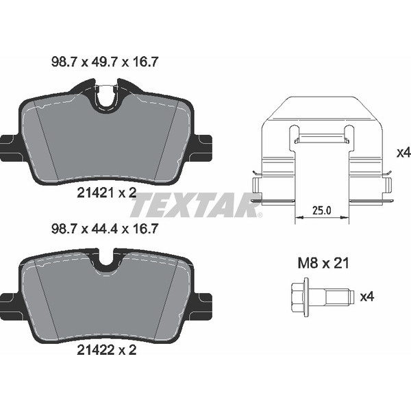 TEXTAR PC BRAKE PADS image