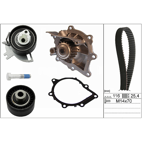 TIMING BELT KIT WITH WATER PUMP image
