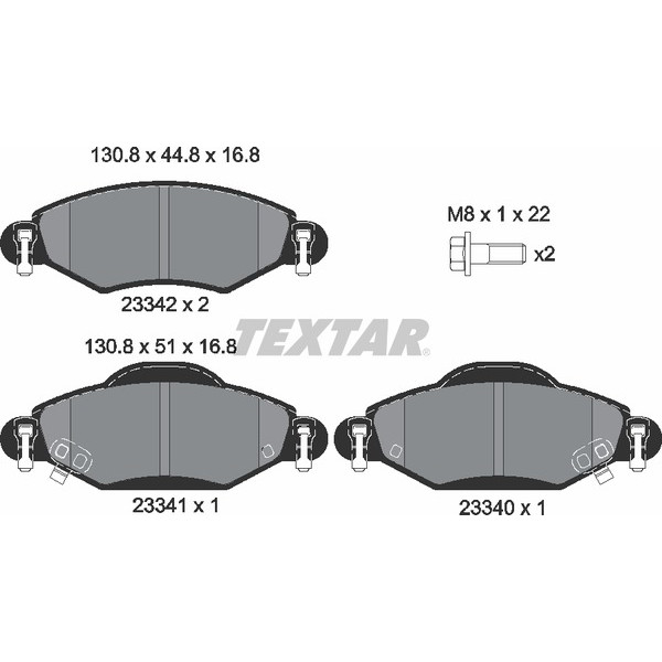 TEXTAR PC BRAKE PADS image