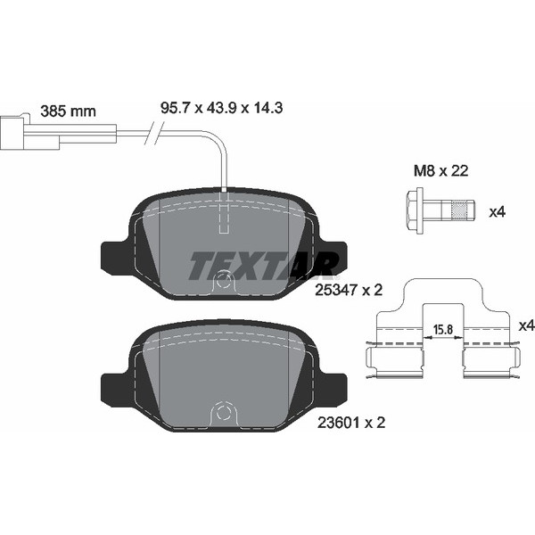 TEXTAR PC BRAKE PADS image