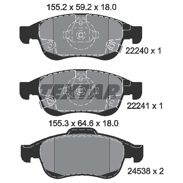 TEXTAR PC BRAKE PADS image