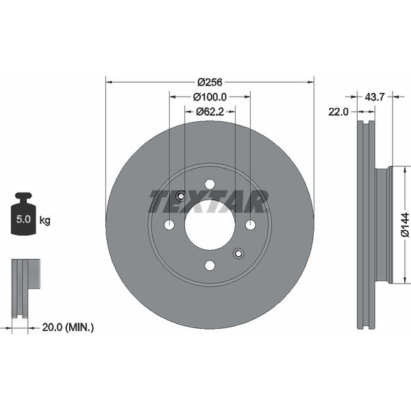 TEXTAR PC BRAKE DISCS image